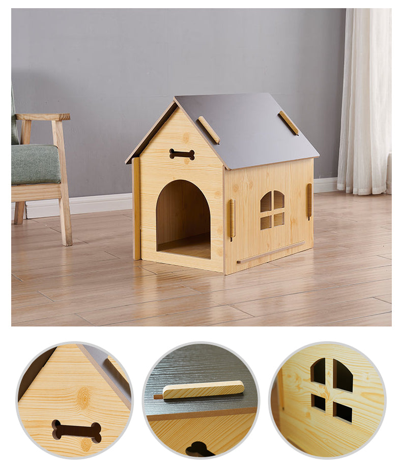 MerryRabbit - 可拆卸木質貓狗屋MR-011