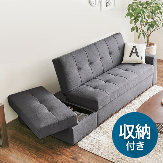 MerryRabbit - 日式布藝摺疊儲物梳化床及腳踏 MR-116 Multi functional Fabric Sofa Bed and Storage Ottoman