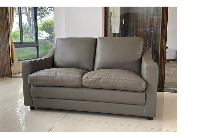 MerryRabbit – 153cm頭層牛皮2人位梳發 MR-1805 Cow Leather 2 Seaters Sofa