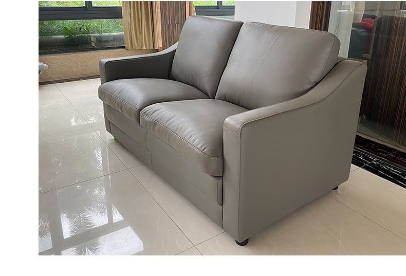 MerryRabbit – 153cm頭層牛皮2人位梳發 MR-1805 Cow Leather 2 Seaters Sofa