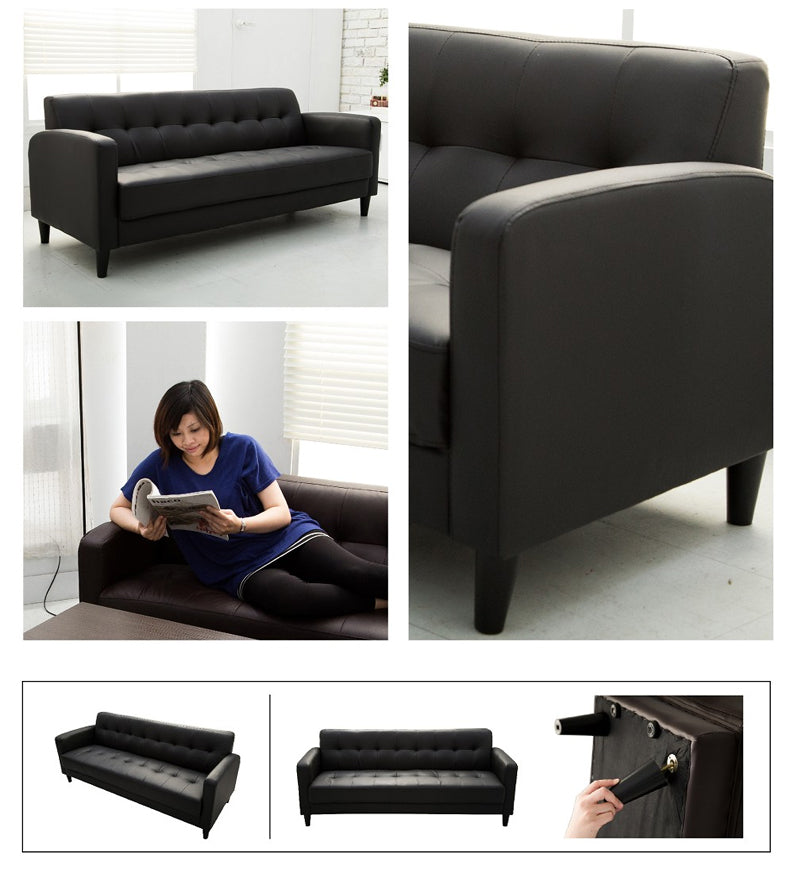 MerryRabbit - PU3人位沙發MR-2143-3P 3 Seaters Pu Sofa