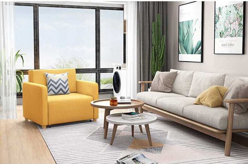 MerryRabbit - 多功能布藝單人位儲物梳化床MR-6019A Mult-Functional Single Seater Fabric Sofa Bed with Storage