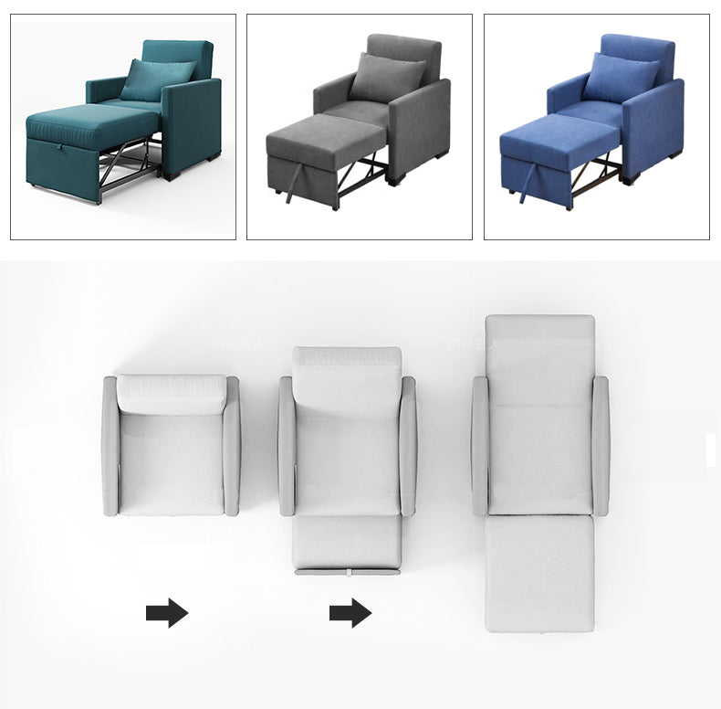 MerryRabbit - 多功能單人布藝梳化床 MR-7296  Single Seater Multi-functional Folding Fabric Sofa