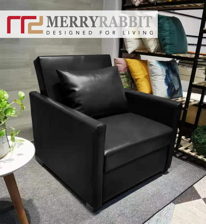 MerryRabbit - 日式多功能單人皮藝梳化床 MR-7296 Single Seater Multi-functional Folding Microfiber Leather Sofa