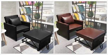 MerryRabbit - 日式多功能單人皮藝梳化床 MR-7296 Single Seater Multi-functional Folding Microfiber Leather Sofa
