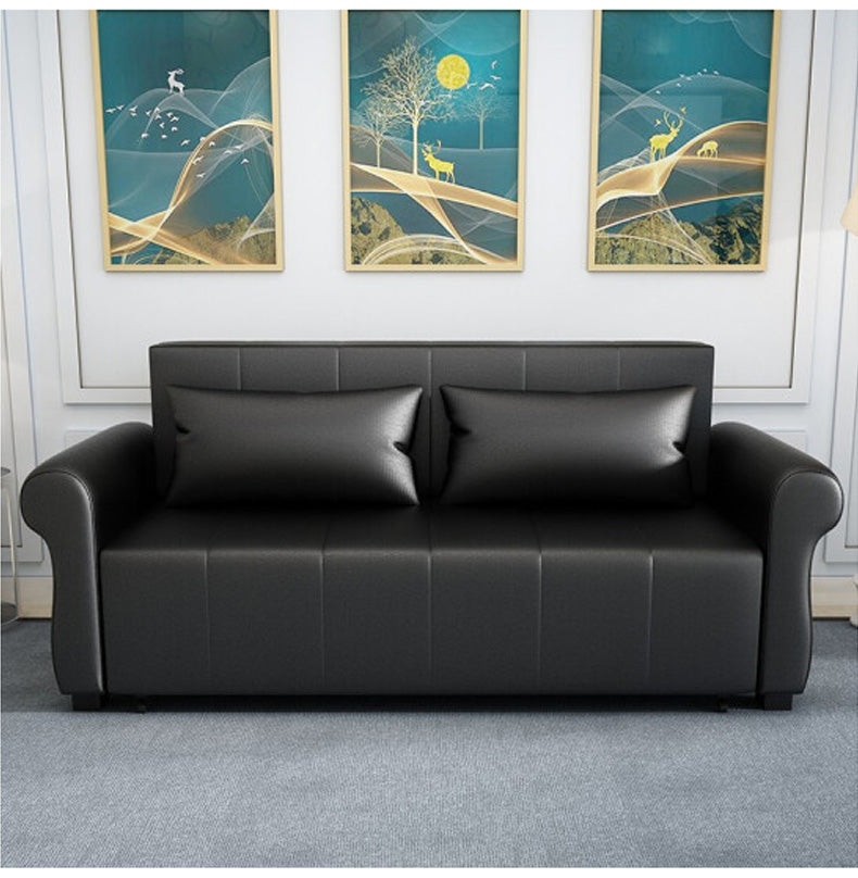 MerryRabbit - 130cm多功能摺疊超纖皮儲物梳化床MR-6039 130cm Multi-functional Foldable Storage Microfiber Leather Sofa Bed