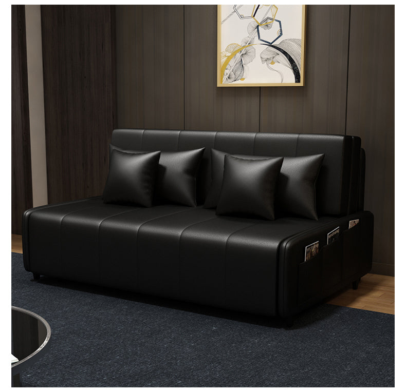 MerryRabbit - 165cm多功能摺疊超纖皮儲物梳化床MR-6059 165cm Multi-functional Foldable Storage Microfiber Leather Sofa Bed