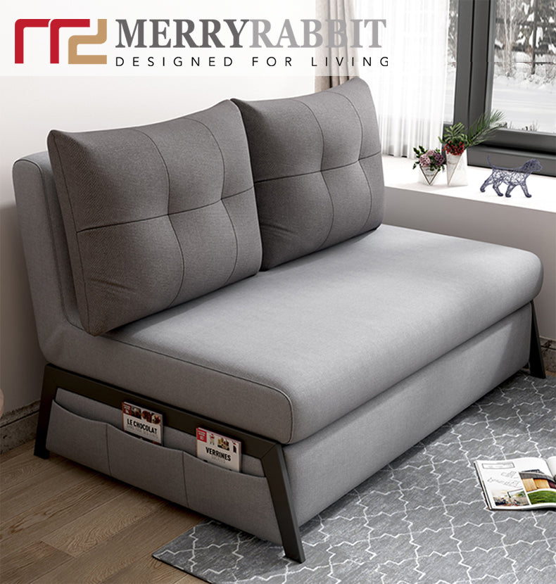 MerryRabbit - 多功能可折疊2人位125cm布藝梳化床 MR-613   Multi Functional Foldable 2 Seater Sofa