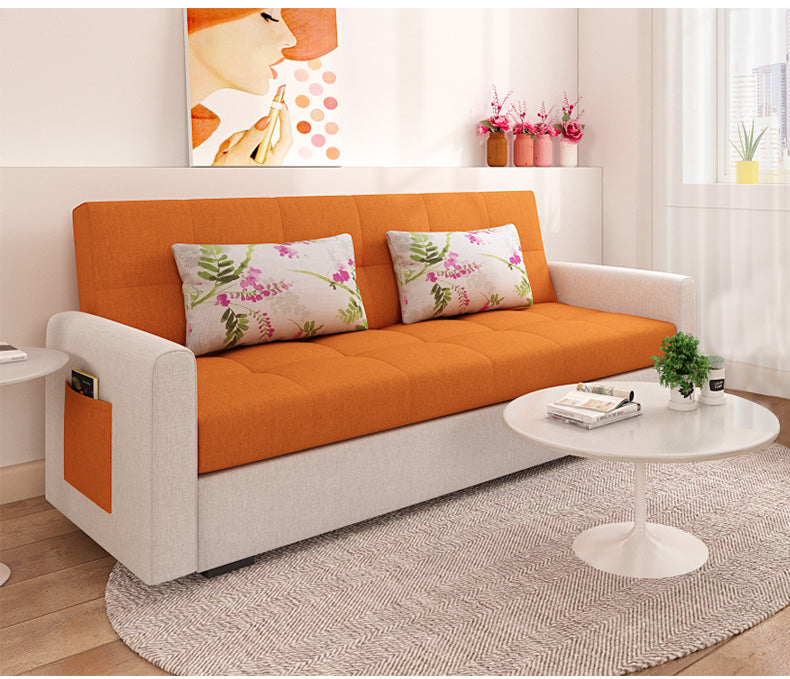 MerryRabbit - 多功能儲物布藝三人位梳化床 MR-7088B Multi-functional folding sofa bed with storage