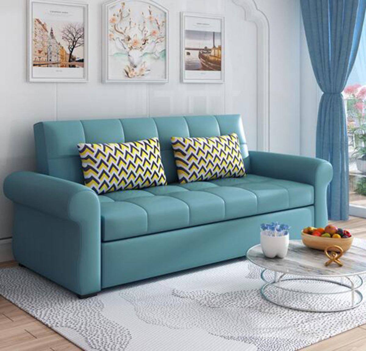 MerryRabbit - 190cm多功能超纖皮三座位活動梳化床MR-7250A 3 seater Multi - functional Microfiber Leather sofa bed