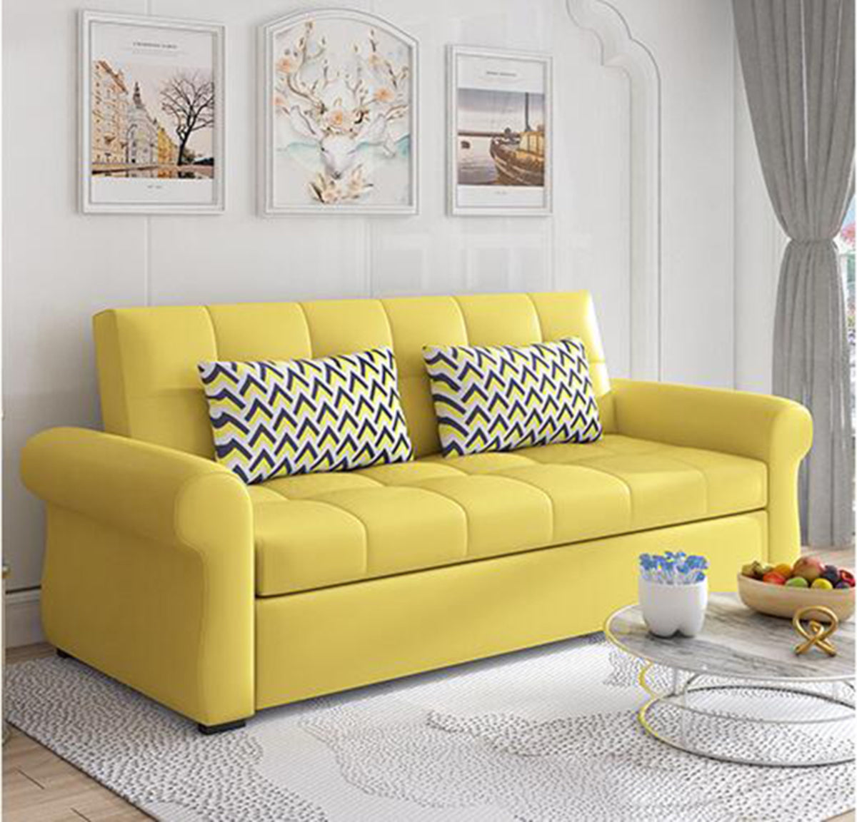 MerryRabbit - 190cm多功能超纖皮三座位活動梳化床MR-7250A 3 seater Multi - functional Microfiber Leather sofa bed