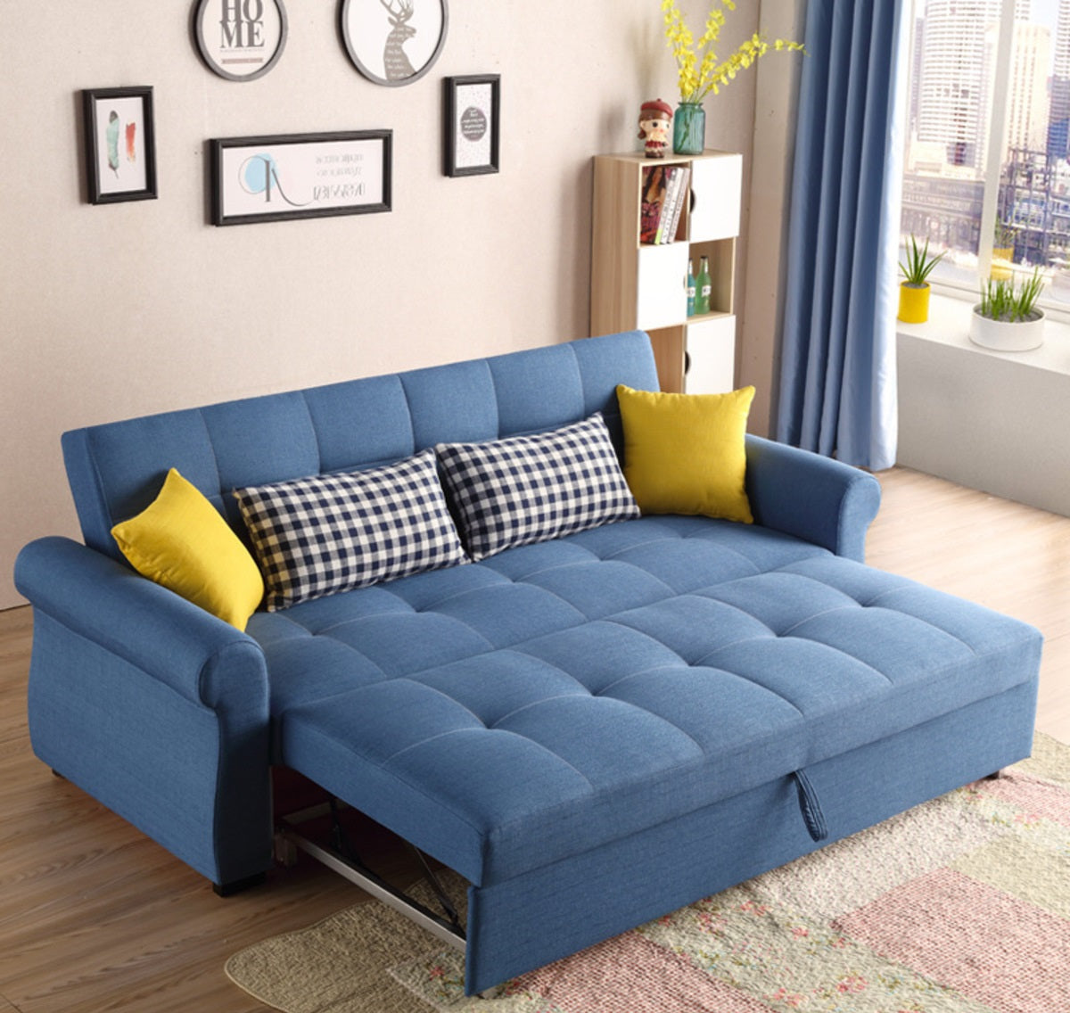 MerryRabbit - 190cm多功能布藝三座位活動梳化床MR-7250 3 seater Multi - functional fabric sofa bed