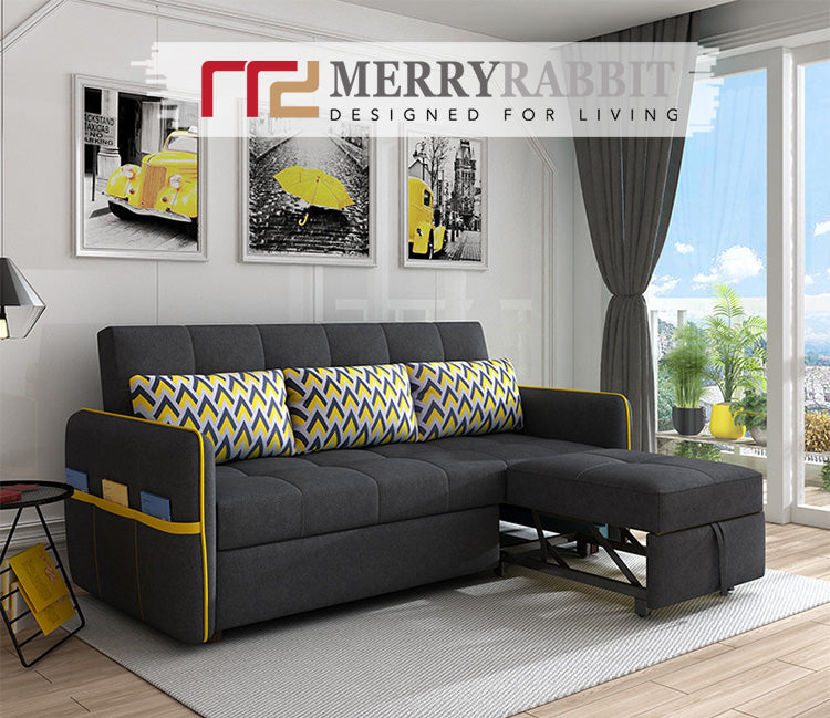 MerryRabbit – 多功能三座位活動布藝沙發床MR-7257A 3 seater Multi - functional fabric sofa bed