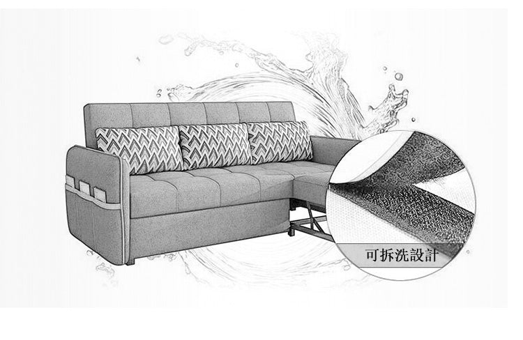 MerryRabbit – 多功能三座位活動布藝沙發床MR-7257A 3 seater Multi - functional fabric sofa bed
