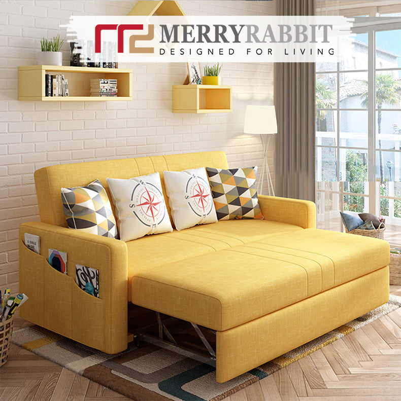 MerryRabbit - 145cm多功能布藝兩座位活動梳化床MR-7259 2 seater Multi - functional fabric sofa bed