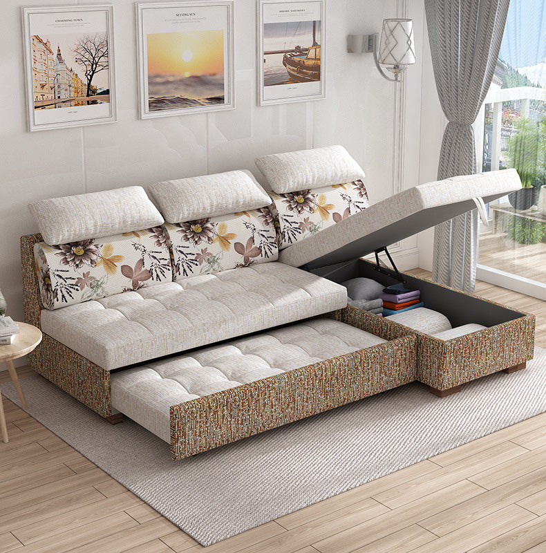MerryRabbit – 多功能儲物轉角L型貴妃三人位沙發床MR-7289 Multi-functional L-shape Sofa bed with Storage