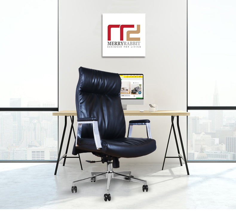 MerryRabbit - 高背真皮牛皮辦公椅MR-889 黑色 High back Pu Office Chair