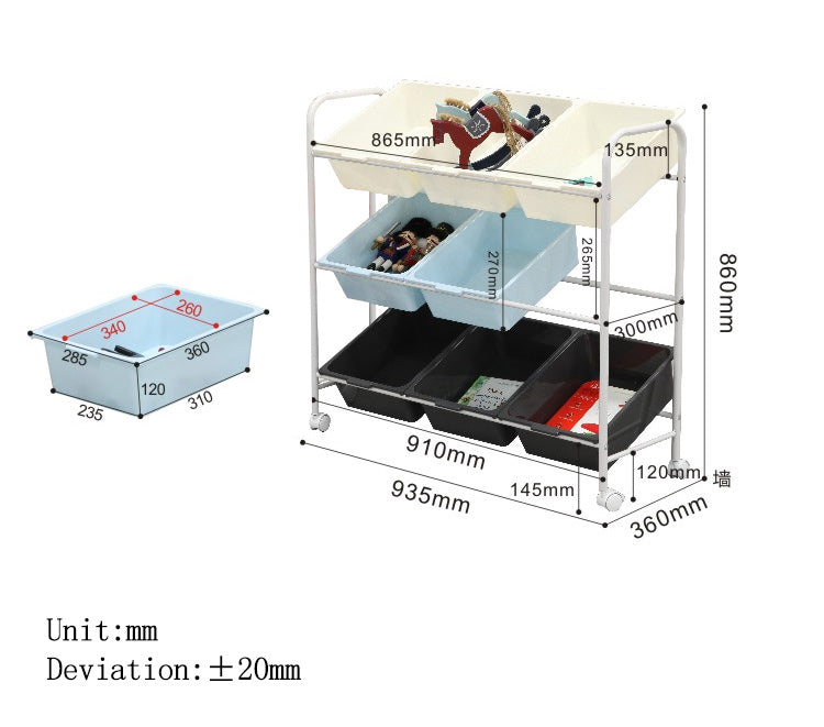 MerryRabbit - 兒童玩具收纳架JSZ004-2 Children Storage set