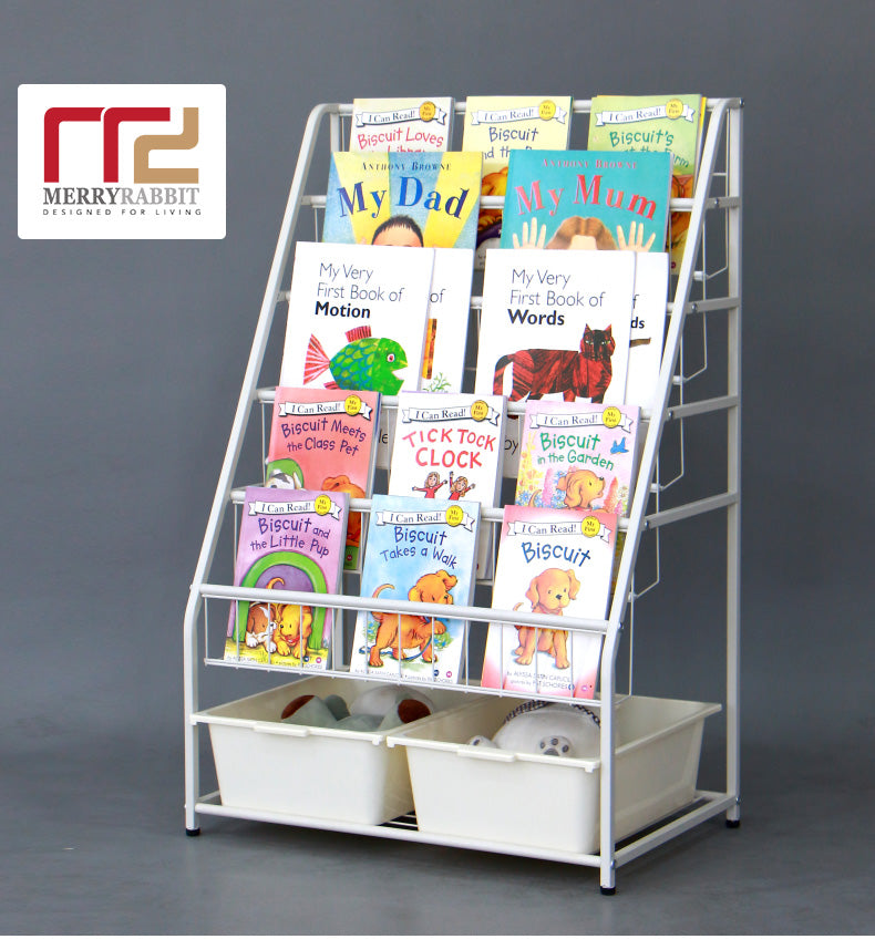 MerryRabbit - 兒童書架雜誌架JSZ012-2 Children's bookshelf with storage