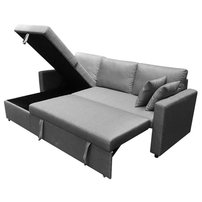 MerryRabbit – 簡約多功能布藝儲物梳化床 MR-312 Multi-functional L shape fabric storage sofa bed