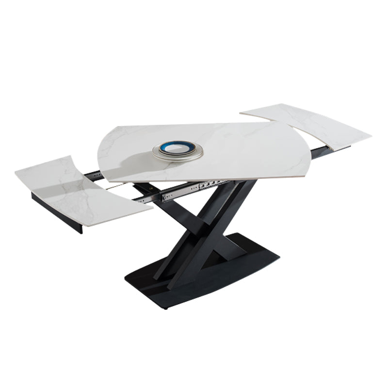 MerryRabbit -多功能旋轉伸縮岩板餐桌MR-605 Extendable rectangular shape rock slab dining table