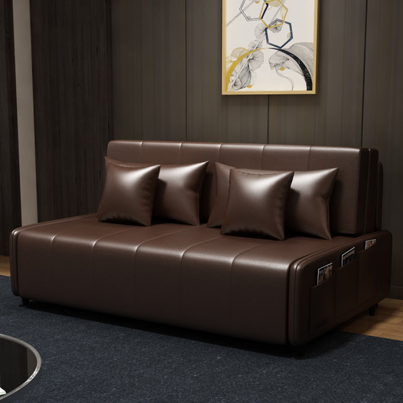 MerryRabbit - 165cm多功能摺疊超纖皮儲物梳化床MR-6059 165cm Multi-functional Foldable Storage Microfiber Leather Sofa Bed
