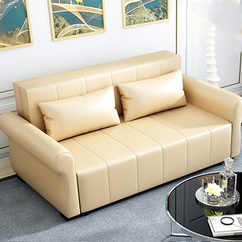 MerryRabbit - 130cm多功能摺疊超纖皮儲物梳化床MR-6039 130cm Multi-functional Foldable Storage Microfiber Leather Sofa Bed