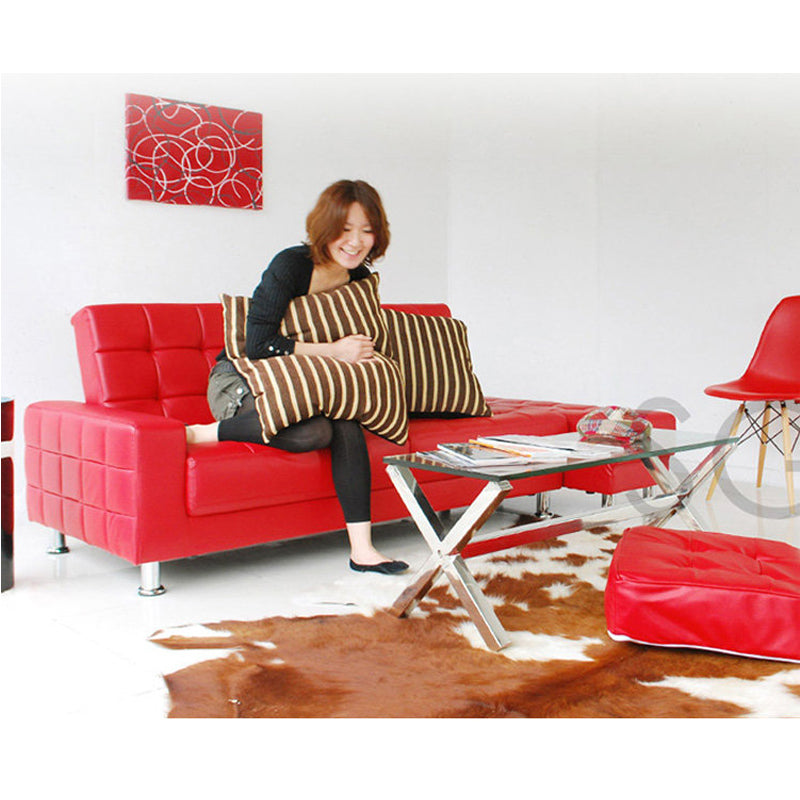 MerryRabbit – 日式小戶型多功能組合PU沙發MR-028 Pu Sofa Bed With Storage Ottoman