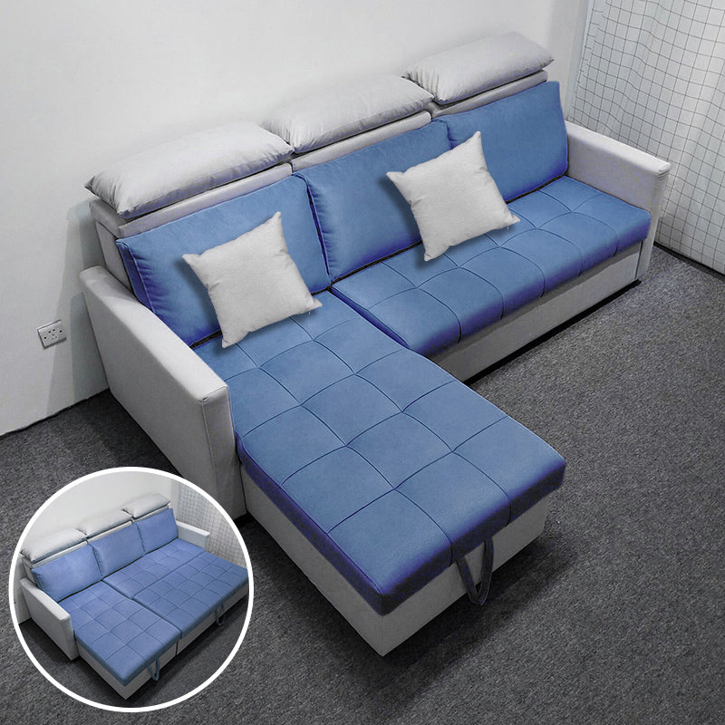 MerryRabbit - 多功能儲物轉角布藝沙發床MR-7358 L-Shape Storage Sofa Bed