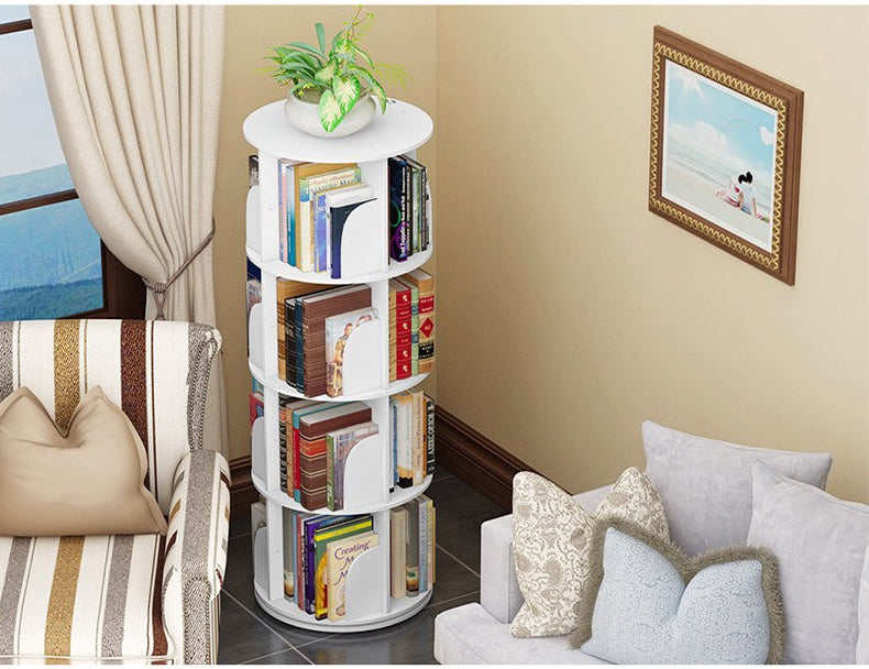 MerryRabbit - 落地式創意360度旋轉書架3層 MR-360_3 360 degree rotation bookshelf 3-tier