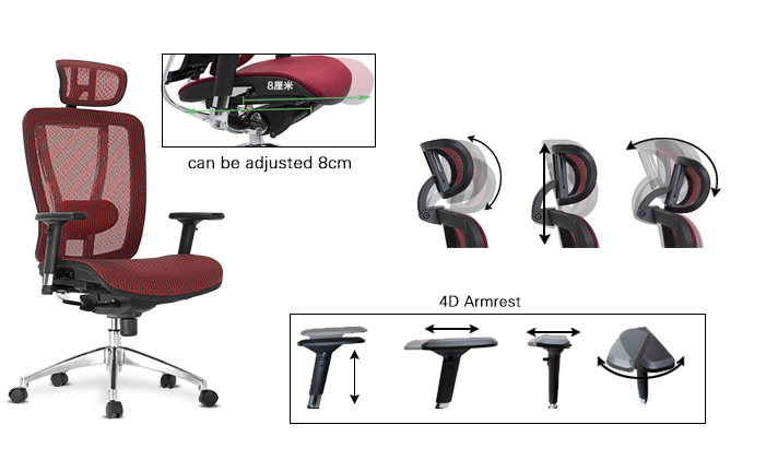 MerryRabbit – 人體工學全網辦公椅MR-869 Reclining Office Chair