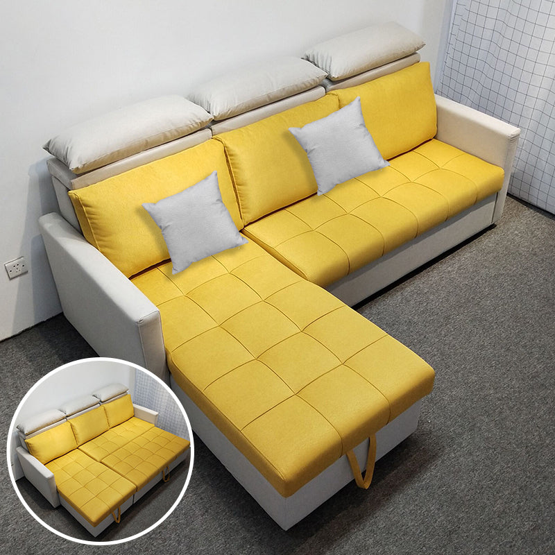 MerryRabbit - 多功能儲物轉角布藝沙發床MR-7358 L-Shape Storage Sofa Bed