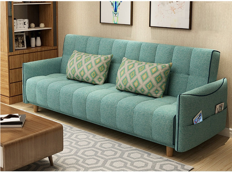 MerryRabbit - 多功能褶疊布藝梳化床有扶手MR-607A Multi-functional folding Fabric sofa bed with armrest