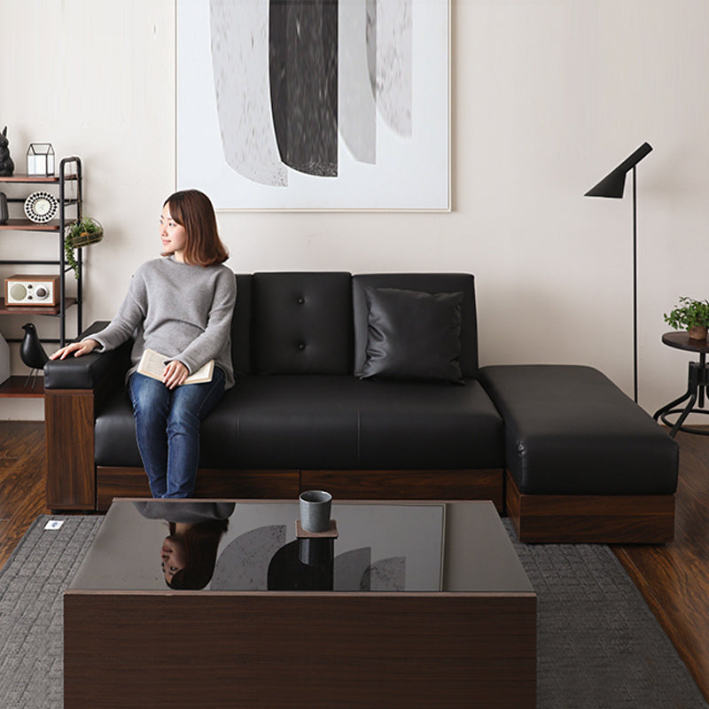 MerryRabbit - PU皮簡約多功能梳化組合MR-SS-001 Multi-functional PU sofa bed with storage ottoman and armrest