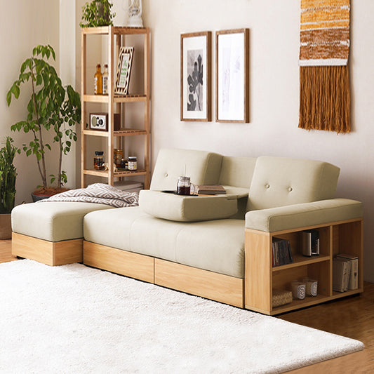 MerryRabbit - 布藝簡約多功能梳化組合MR-SS-001 Multi-functional Fabric sofa bed with storage ottoman and armrest