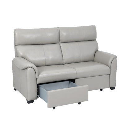 MerryRabbit – 小戶型3人位牛皮儲物梳化 MR-ZX220