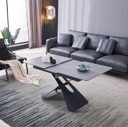 MerryRabbit -多功能升降伸縮岩板餐桌茶几兩用MR-684 Multi functional extendable lifting rock slab dining table coffee table