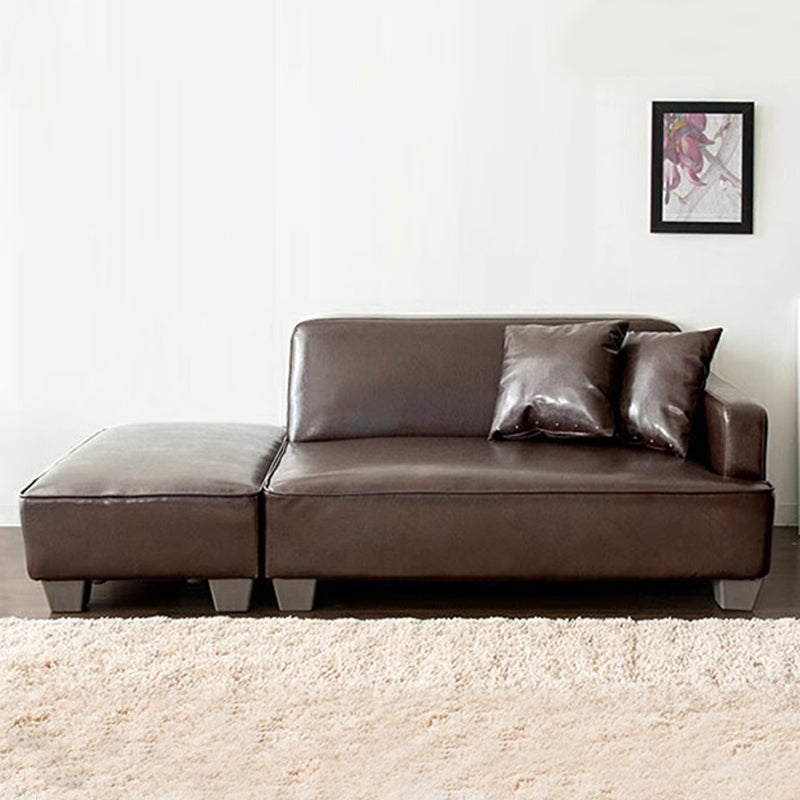 MerryRabbit - 日式雙人位+腳踏PU皮藝沙發套裝MR-SA758 Japanese style double seat+foot rest sofa set