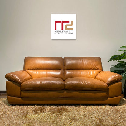 MerryRabbit -頭層牛皮203cm3人位梳發MR-1806  Cow Leather 3 Seaters Sofa