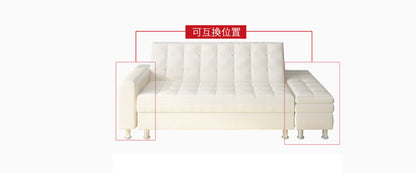 MerryRabbit - 日式小戶型多功能組合PU皮梳化 MR-114 Pu Sofa Bed With Storage Ottoman