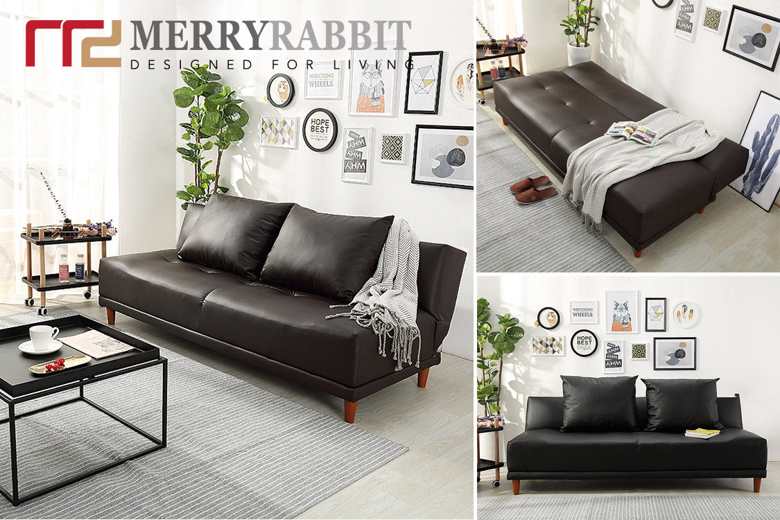 MerryRabbit - 日式小戶型PU仿皮摺疊梳化床MR-030 Foldable Sofa Bed