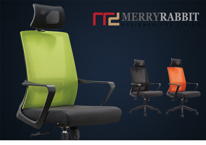 MerryRabbit – 時尚網布轉椅MR-A15 Ergonomic Swivel Mesh Chair with Headrest
