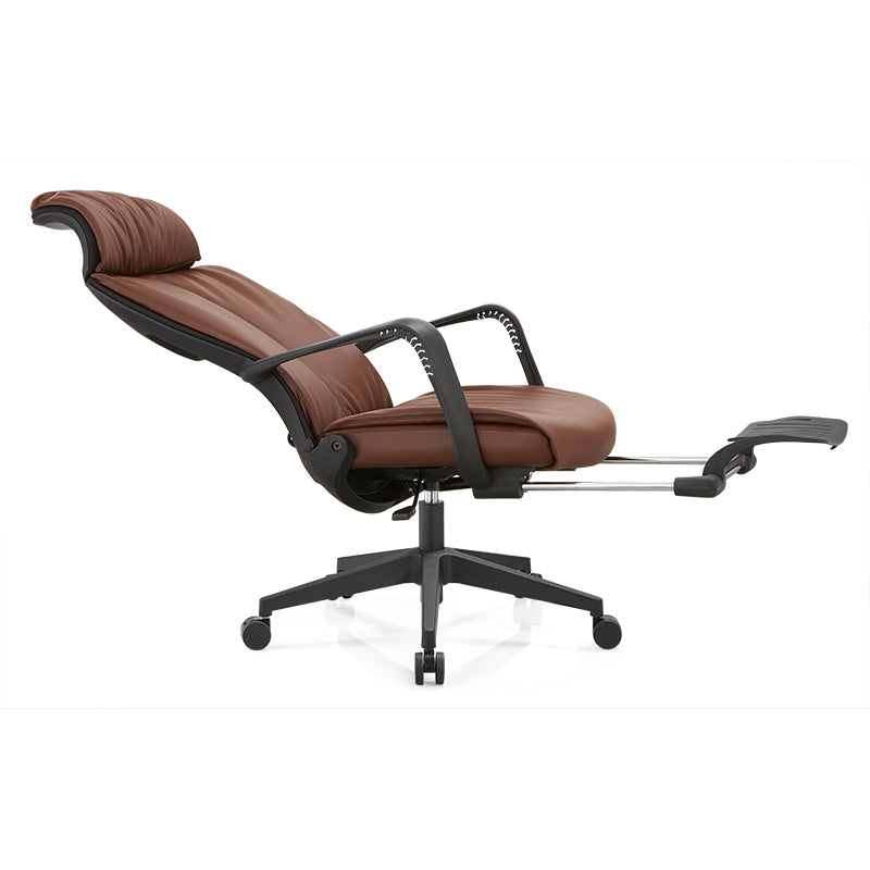 MerryRabbit - PU皮製高背可調節可躺轉椅電腦椅辦公椅大班椅帶腳踏 MR-A60 Pu leather Reclining Office Chair High Back Chair with Footrest
