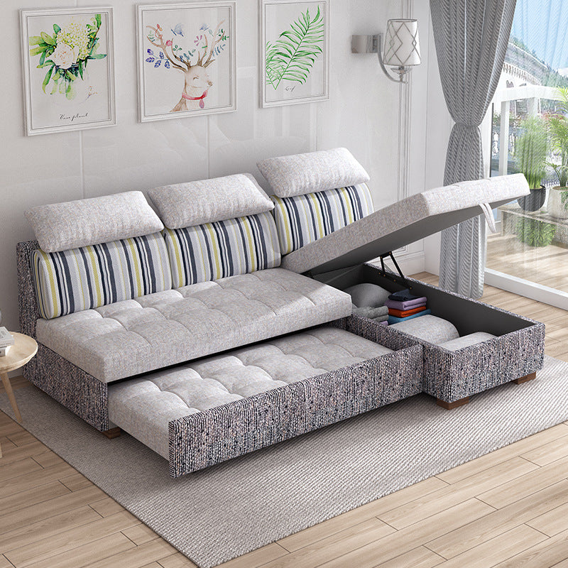 MerryRabbit – 多功能儲物轉角L型貴妃三人位沙發床MR-7289  Multi-functional L-shape Sofa bed with Storage