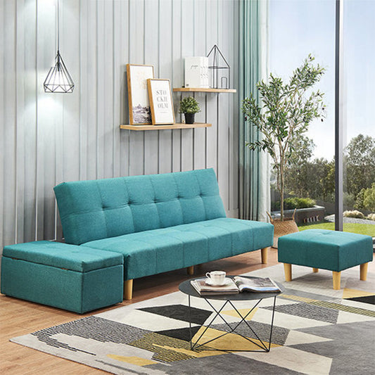 MerryRabbit – 日式折疊小戶型沙發組合三件套MR-1842 Multi functional Fabric Sofa Bed with Storage Ottoman & Footrest