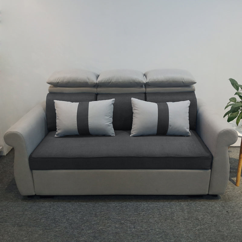 MerryRabbit - 190cm布藝三人位儲物梳化MR-8251B Fabric Foldable Sofa with Adjustable Headrest and Storage 190cm