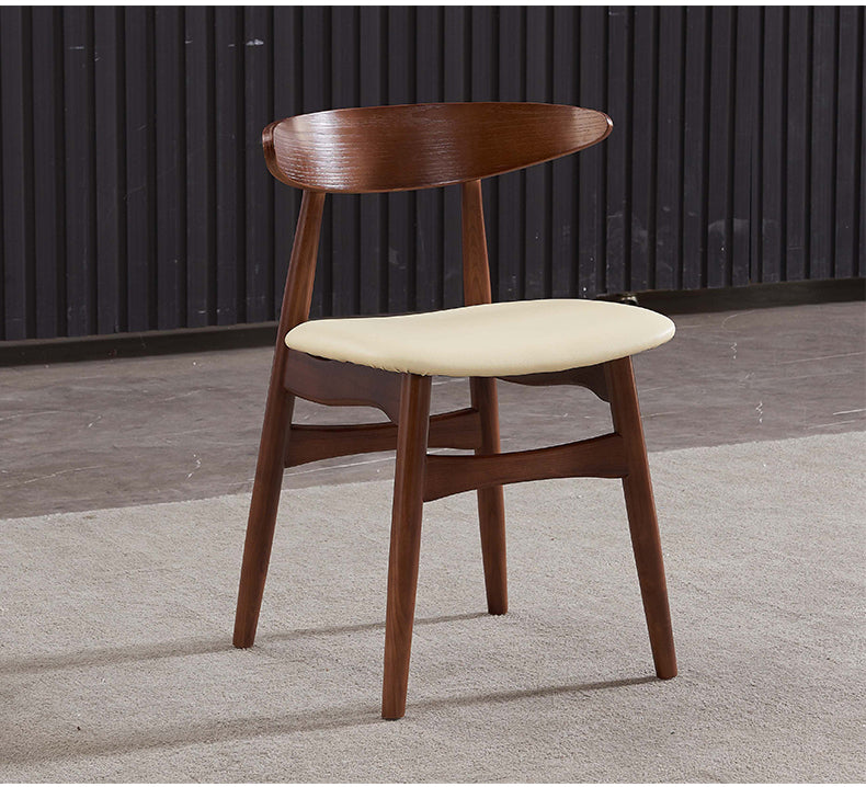 MerryRabbit - 2張實木餐桌椅MR-NC004  2 Pcs Solid Wood Pu Dining Chairs