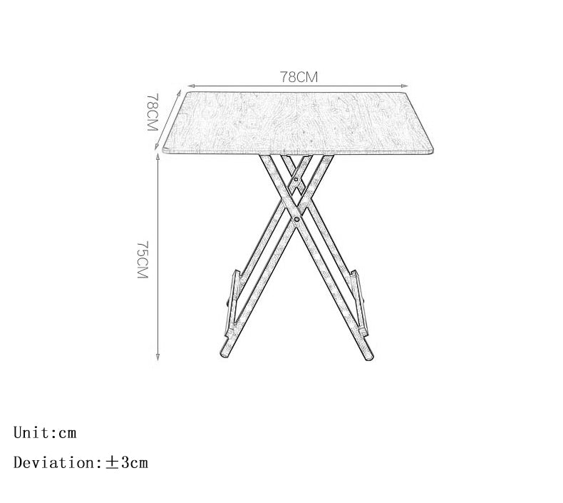 MerryRabbit – 便攜式折疊方桌MR-7875(不包含椅子)  Portable folding table [3-7工作天特快派送]
