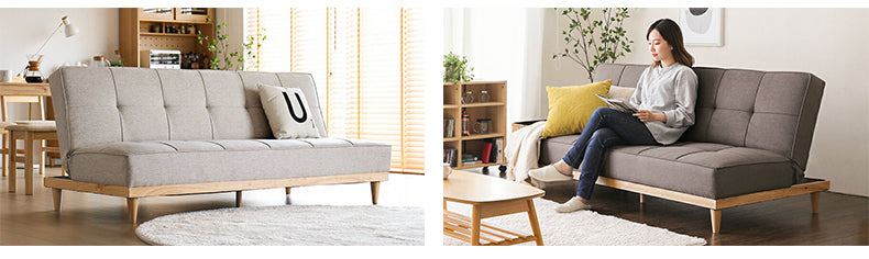 MerryRabbit - 日式小戶型多功能實木布藝梳化床 MR-1568 Japanese style solid wood sofa bed