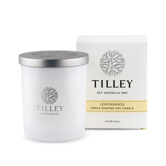 TILLEY - 天然大豆油香茅檸檬草味香氛蠟燭 240G Lemongrass Soy Candle 240G